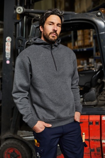 JN839 BIO Workwear Half Zip Hoody