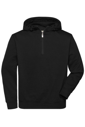 JN839 BIO Workwear Half Zip Hoody zwart