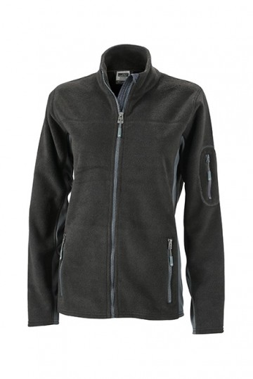 JN841 Workwear Ladies Fleece Jacket zwart carbon