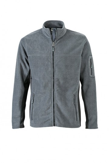 JN842 Workwear Men's Fleece Jacket carbon zwart