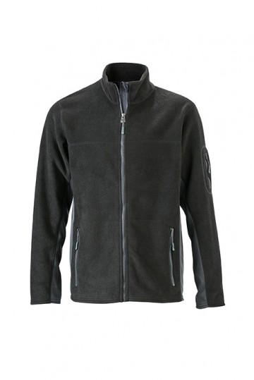 JN842 Workwear Men's Fleece Jacket zwart carbon