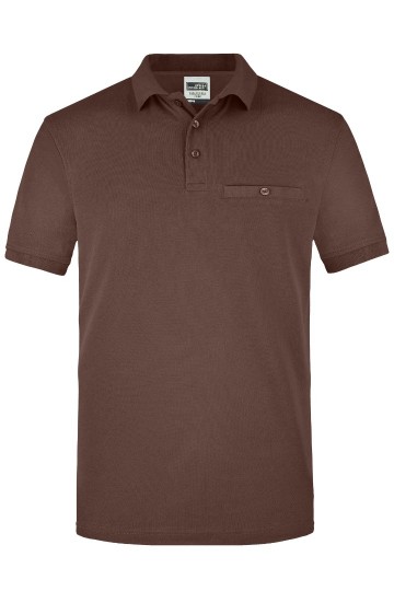 JN846 Workwear Men's Pocket Polo bruin