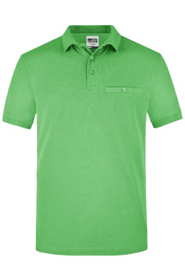 JN846 Workwear Men's Pocket Polo limoengroen