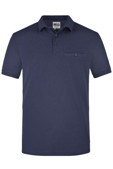 JN846 Workwear Men's Pocket Polo marineblauw