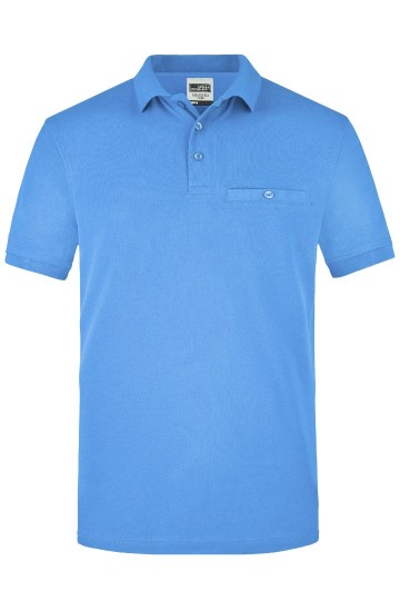 JN846 Workwear Men's Pocket Polo waterblauw