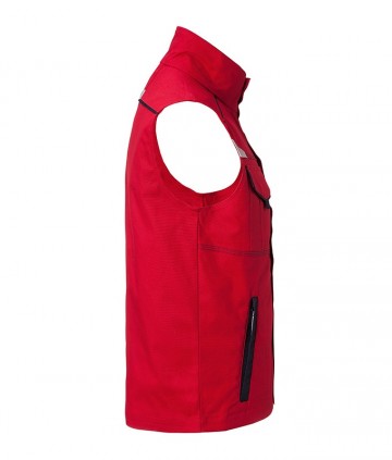 JN850 Workwear Vest Level 2 rood marineblauw zij