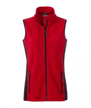 JN855 Workwear Ladies Fleece Vest rood zwart