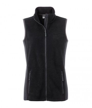 JN855 Workwear Ladies Fleece Vest zwart carbon