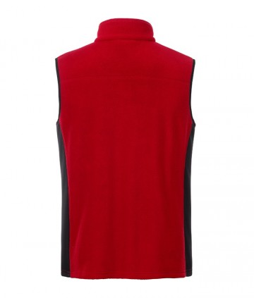 JN856 Workwear Men's Fleece Vest rood zwart rug