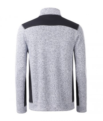 JN862 Workwear Men's Fleece Jacket witmelange carbon rug