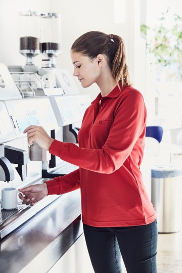 JN865 Workwear Ladies Pocket Polo L/S