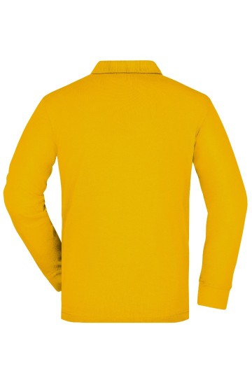 JN866 Workwear Men's Pocket Polo L/S goudgeel rug