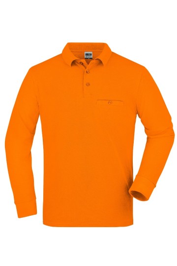 JN866 Workwear Men's Pocket Polo L/S oranje