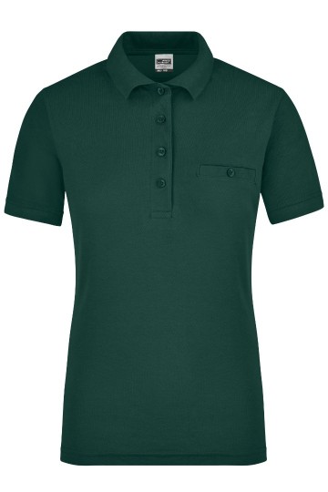 JN867 Workwear Ladies Pocket Polo donkergroen