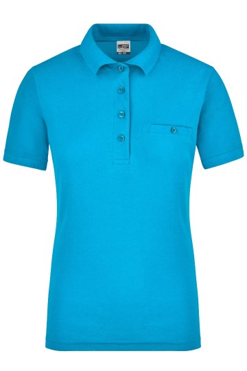 JN867 Workwear Ladies Pocket Polo turkoois