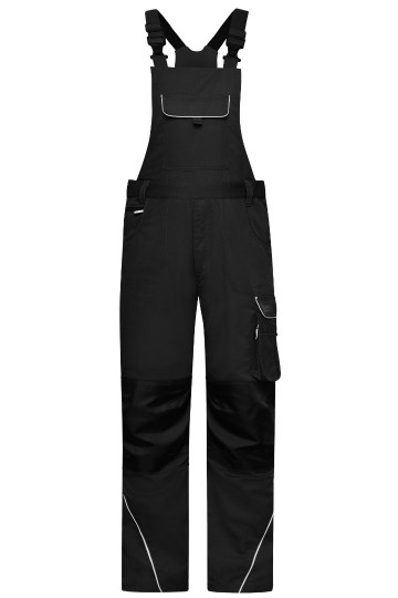 JN879 Workwear Pants met klep en bretels zwart