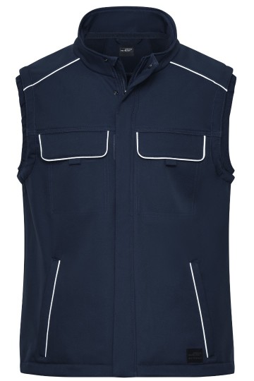 JN883 Workwear Softshell Vest marineblauw