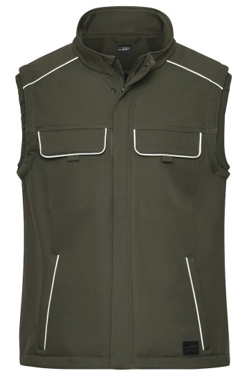 JN883 Workwear Softshell Vest olijfgroen