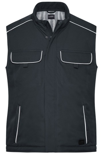 JN855 Workwear Sofshell Padded Vest carbon