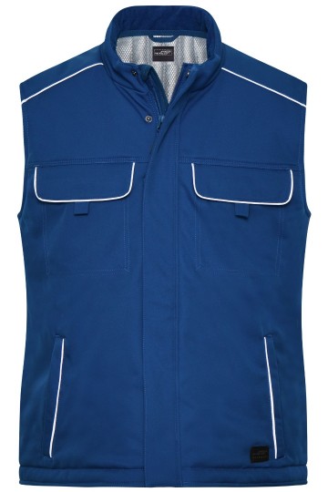 JN855 Workwear Sofshell Padded Vest donkerkoningsblauw