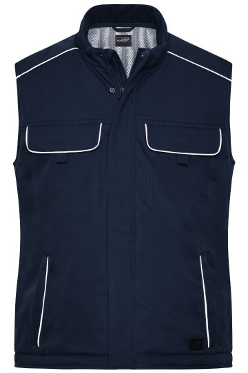 JN855 Workwear Sofshell Padded Vest marineblauw