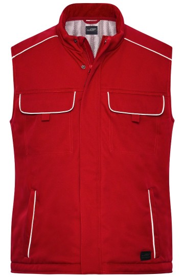 JN855 Workwear Sofshell Padded Vest rood