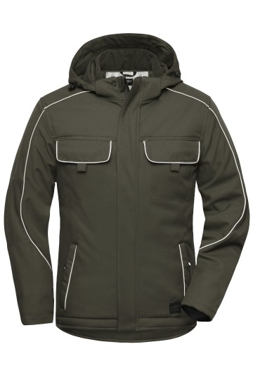JN886 Workwear Softshell Padded olijfgroen