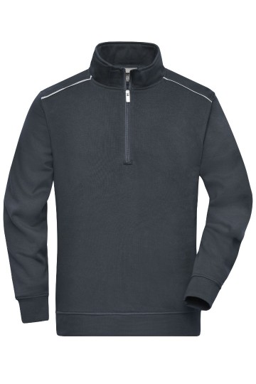 JN895 Workwear Half Zip Sweater carbon