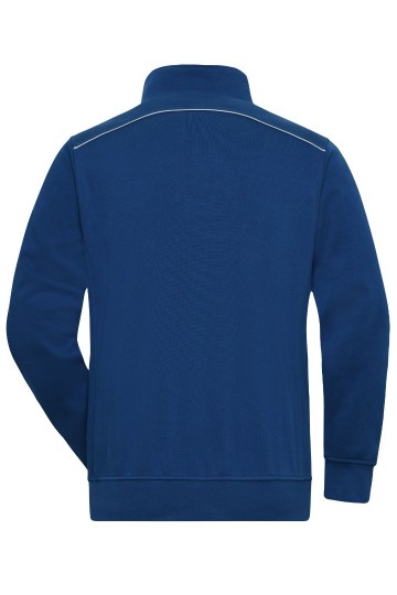 JN895 Workwear Half Zip Sweater donkerkoningsblauw rug