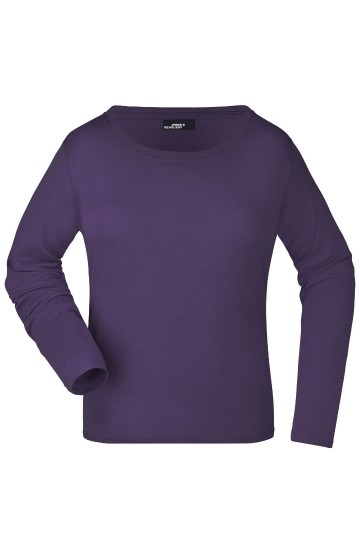 JN Ladies Medium T-shirt met LM aubergine