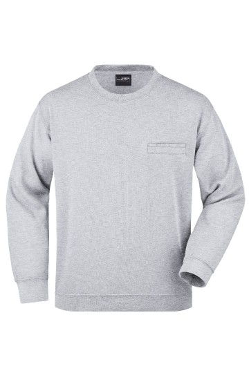 JN924 Men's Round Pocket Sweater asgrijs