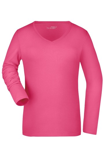 JN Ladies Stretch met V-hals en LM JN929 rose