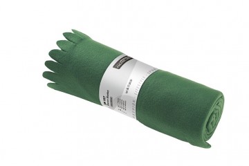 JN fleece deken met franjes JN957 donkergroen