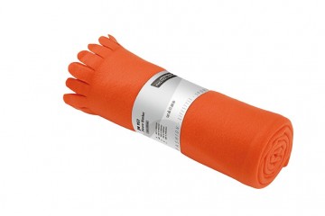 JN fleece deken met franjes JN957 oranje