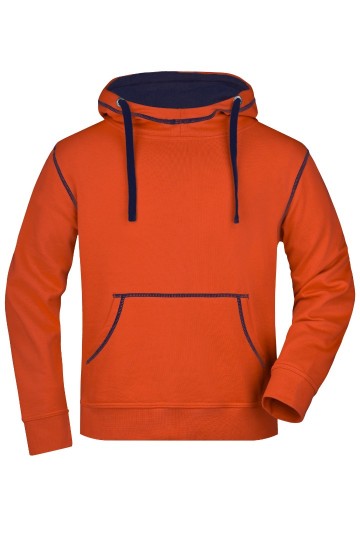 JN Men's Lifestyle Hoody JN961 donkeroranje marineblauw