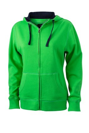 JN Ladies Lifestyle Zip Hoody JN962 groen marineblauw