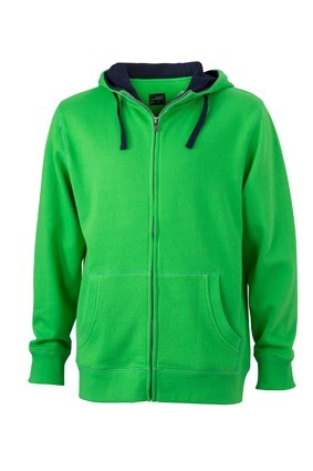 JN Men's Lifestyle Zip Hoody JN963 groen marineblauw