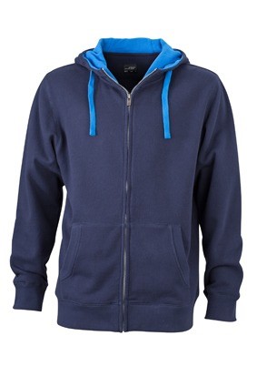 JN Men's Lifestyle Zip Hoody JN963 marineblauw kobaltblauw