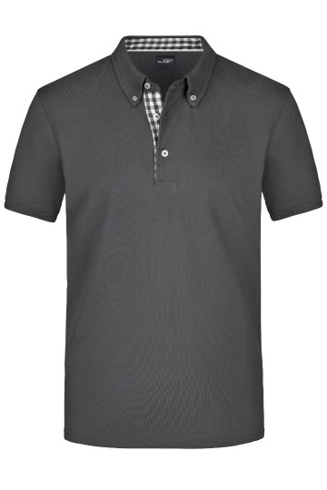 JN Men's Plain polo JN964 grafiet grafiet wit
