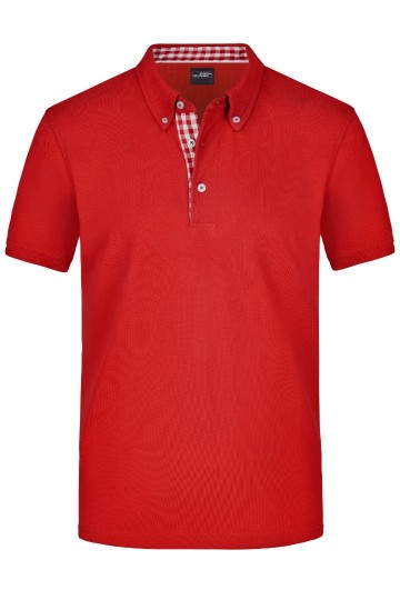 JN Men's Plain polo JN964 rood rood wit