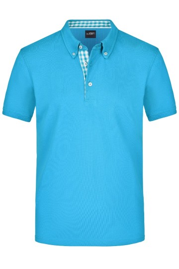 JN Men's Plain polo JN964 turkoois turkoois wit