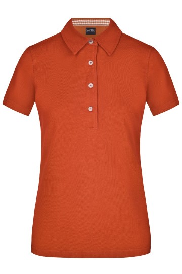 JN Ladies Plain polo JN969 donkeroranje donkeroranje wit