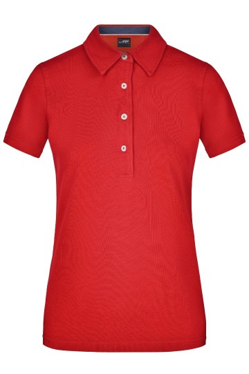 JN Ladies Plain polo JN969 rood donkerdenim