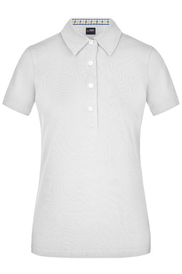JN Ladies Plain polo JN969 wit blauw wit geel