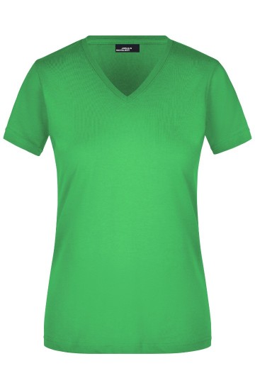 JN Ladies Slim Fit T-shirt met V-hals JN972 kikkergroen