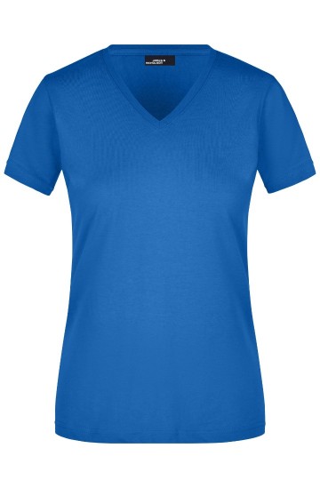 JN Ladies Slim Fit T-shirt met V-hals JN972 kobaltblauw