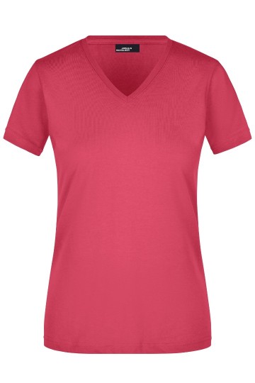 JN Ladies Slim Fit T-shirt met V-hals JN972 lichtbes