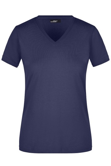 JN Ladies Slim Fit T-shirt met V-hals JN972 marineblauw