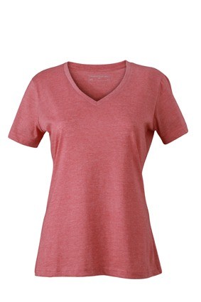 JN Ladies Heather T-shirt JN973 rood melange