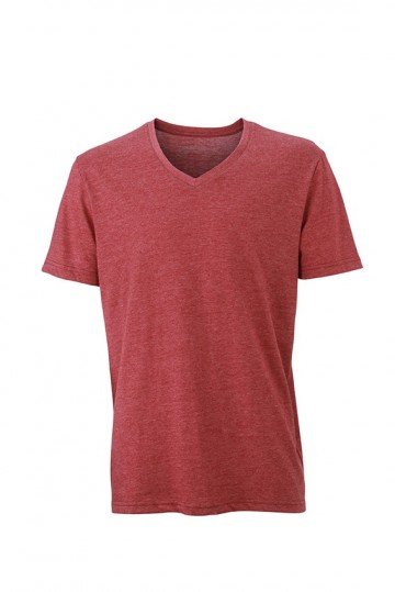 JN Men's Heather T-shirt JN974 wijnrood melange